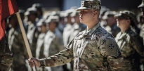 Soldiers standing in a formation