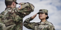 Soldiers saluting